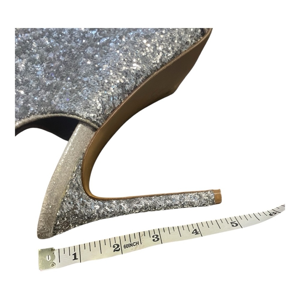 Jessica Simpson Silver Glitter Heels - Picture 6 of 12